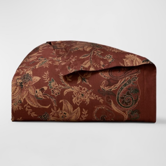 Ralph Lauren Other - Ralph Lauren Inez Paisley Duvet Cover Full/Queen Red Multi $400 Cotton Sateen